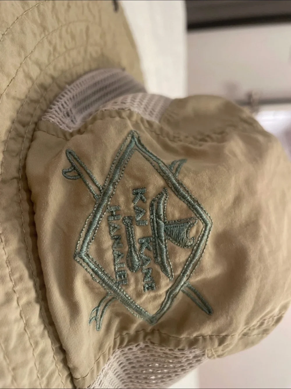 Vintage Men's Tan Kai Kane Hanalei Boonie Hat with Chin Strap